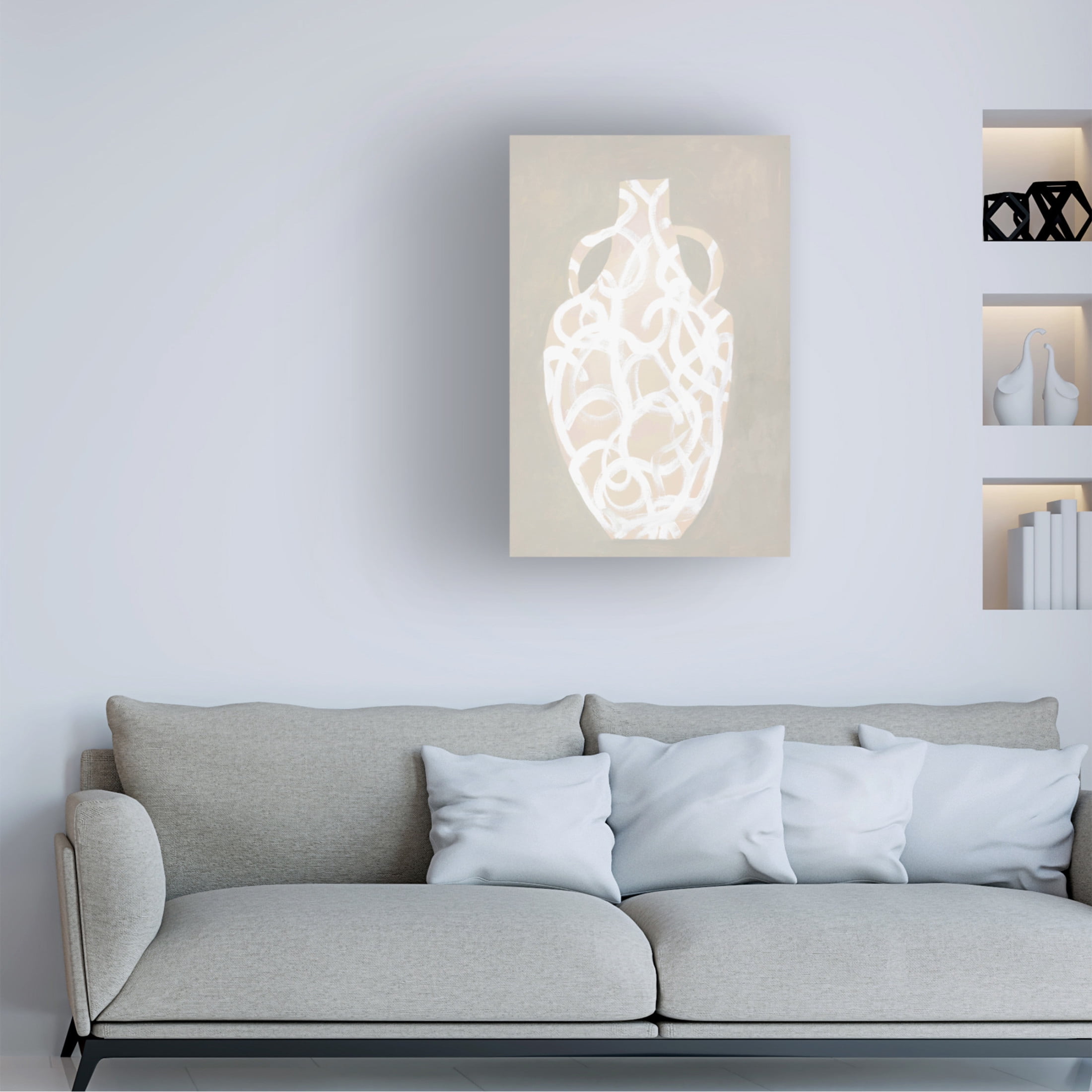 Canvas Wall Art - Design Fabrikken 'Clay Covered' Wall Art for Living Room, Bedroom, or Office Décor by Trademark Fine Art - 30 x 47 Inches