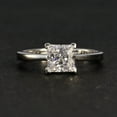 thumbnail image 4 of 1 Carat Classic Princess Cut Moissanite Ring for Women, Engagement Wedding Jewelry, 4 of 7