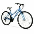 thumbnail image 1 of Hyper Bicycles 700c Vélo hybride Spin Fit pour femme, bleu sarcelle et blanc, 1 of 6
