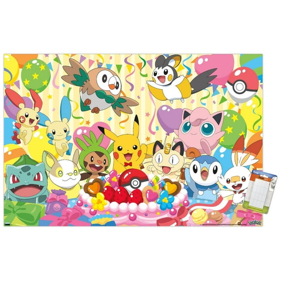 Pokemon - Birthday Party Wall Poster, 14.725" x 22.375"