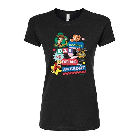 Disney - Another Day Of Being Awesome - Juniors Fitted Graphic T-Shirt