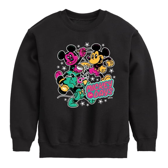 Disney - Mickey Collage - Toddler & Youth Crewneck Fleece Sweatshirt