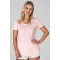thumbnail image 3 of OTECKA T-Shirt en Coton Supima à Col Rond pour Femmes avec Empiècements Anti-Humidité -3 Packs, 3 of 5