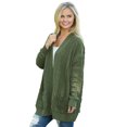 thumbnail image 4 of Women Army Knit Texture Long Cardigan, 4 of 7