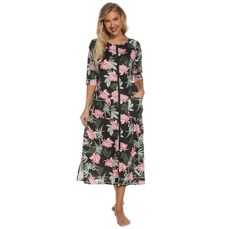 

FEREMO Plus Size Nightgown Sleepwear Womens Sleep Shirts for Women