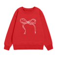 thumbnail image 4 of Bnwani Girls Crewneck Sweatshirt Crew Neck Long Sleeve Comfortable Sweatshirt Printed Tops Pullover Size 7-8, 4 of 4