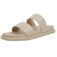 thumbnail image 2 of Soda Women's Comfort Slides Double Strap EVA flat Sandals, Beige, 7 M US, 2 of 4