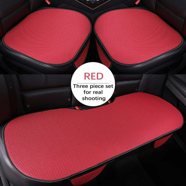 Nuevo cojín de asiento de coche de verano, conjunto de tres piezas de seda de hielo, cojín de asiento de coche, venta al por mayor, pieza sin respaldo, cojín fresco, asiento de hielo triturado