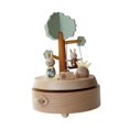 thumbnail image 3 of Caja de música de madera, juguete de decoración musical de madera, caja de música creativa, manualidades giratorias para Estilo B, 3 of 9