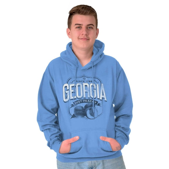 Georgia GA Just Peachy Peach State Hoodie Sweatshirt Women Men Brisco Brands S