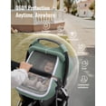 thumbnail image 3 of Funda de asiento de coche para bebé Blissful Diary, de malla, a prueba de viento, color verde romano, 3 of 7