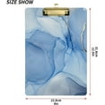 thumbnail image 2 of FMSHPON Blue Marble Ink Modern Fluid Art Clipboard Hardboard Wood Nursing Clip Board and Pull for Standard A4 Letter 13x9 inches, 2 of 7
