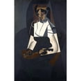 thumbnail image 2 of Juan Gris 11x14 Gold Ornate Wood Frame and Double Matted Museum Art Print Titled - Woman with Mandolin (1916), 2 of 4