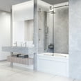 thumbnail image 5 of VIGO Elan Hart 56 to 60 in. W x 66 in. H Sliding Frameless Tub Door in Matte Brushed Gold with 3/8 in. (10mm) Clear Glass, 5 of 10