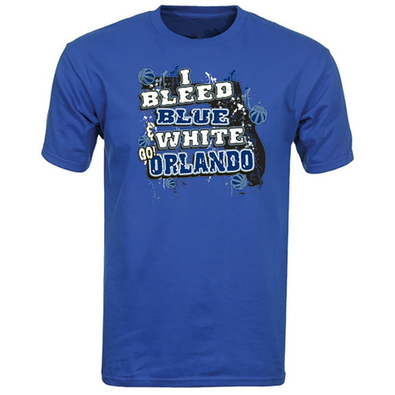 Orlando Basketball "I Bleed Blue and White - GO Orlando!" T-Shirt