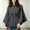 Dark Gray, variant on Women's Trendy Jackets Button Loose Cardigan with Waist Belt Casual Long Flare Sleeve Going out Coats