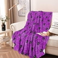 thumbnail image 2 of Spider Web Halloween Pattern Round Blanket,Comfortable Soft Flannel Throw Blanket,All Season,Warm Lightweight Blankets for Sofa Bed Couch Living Room Chair 47"x47", 2 of 5