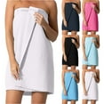 thumbnail image 7 of CoreLiving Women's Spa Wrap Towel Waffle Bath Robe with Adjustable Velcro Closure and Elastic Top, Lightweight for Shower, One Size, 7 of 7