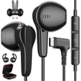 thumbnail image 2 of HRTGFD-90° Right Angle USB C Headphones Wired for Samsung S26 Ultra S25 S24 S23 FE S22+ S10, Type C Earphones with Mic Stereo Magnet in Ear Wired Earbud for iPhone 17 Pro Max Air 16 15 Plus/Pixel 10, 2 of 4