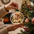 thumbnail image 6 of Light Up Christmas Glass Ball Ornament 3.1 Inches, Warm LED Scene with Santa Tree for Holiday Hanging Decor, 6 of 7
