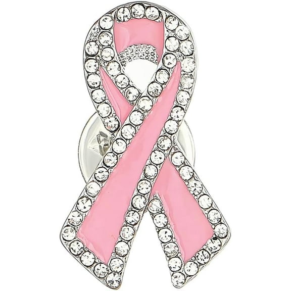 Ribbon Awareness Breast Cancer Pin Badge Brooch Alloy Rhinestone Lapel Hope Love Faith Butterfly Design Woman Breast Cancer Awareness Jewelry Accessories