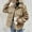 Khaki, variant on AOOCHASLIY 2023 Women Winter Coat Women Fashion Casual Solid Color Buttons Tops Turndown Collar Long Sleeve Hoodless Casual Outwear