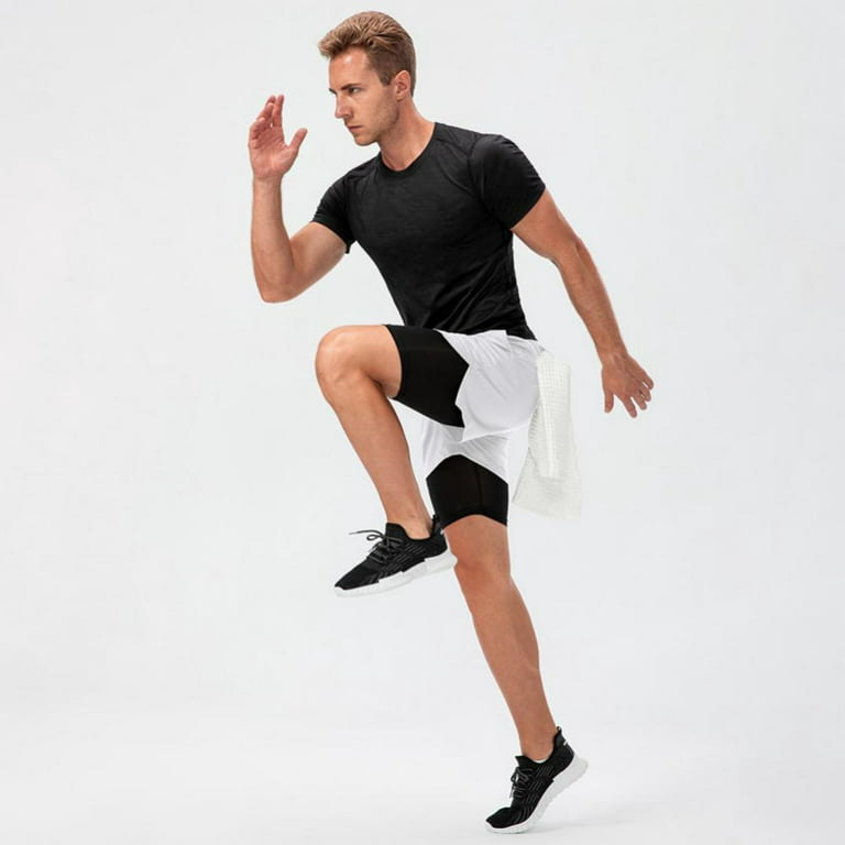 Mens Running Shorts Workout Running Shorts for Men 2 in 1 Stealth Shorts