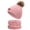 Deep pink, variant on FRSASU Kids Winter Beanie Hat Warm Knit Thick Ski Cap with Pompom and Scarf Set for 1-11 Years Old for Girls Boys