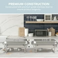 thumbnail image 4 of ALPHA LIVING 70014-GRAY 4 Pack 8QT Chafing Dish High Grade Stainless Steel Chafer Complete Set, 8 QT, Alpine Gray Handle, 4 of 7