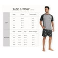 thumbnail image 6 of MINTREUS Men's Pajamas Colors Contrast Short Sleeve Round Neck 2-piece Set Men's Loose Shorts Casual Set Raglan Pajamas, 6 of 6