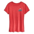 thumbnail image 2 of Marvel Captain America - Retro Distressed Flag - Women's Short Sleeve Graphic T-Shirt, 2 of 5