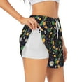 thumbnail image 3 of Lsque Snake And Flower Printed Women's Running Shorts with Liner Pockets,Elastic Quick Dry Workout Athletic Gym Yoga Shorts,Womens High Waist Shorts-Small, 3 of 9
