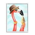 thumbnail image 4 of Stupell Industries Dapper Flamingo Summertime Ice Cream Cone Snack Graphic Art White Framed Art Print Wall Art, Design by Amelie Legault, 4 of 5