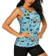 thumbnail image 2 of Fotbe Animal Pirate Blusas Sin Mangas para Mujer – Estilo Casual, Corte Suelto, Slim-Fit, Cuello Redondo Deportivo, Tops de Verano para Gimnasio y Yoga-Small, 2 of 7