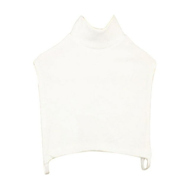 False Collar Detachable Breathable Sleeveless Cotton Knitting High-necked Design Perfect Matching Locking Collar for Sweaters White