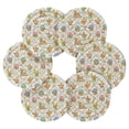 thumbnail image 2 of Haosy Set of 6 Drink Woven Coaster with Holder Heat Resistant Non-Slip Bar Coasters 4 Inches Bunnies Easter Baskets Carrots, 2 of 7