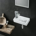 thumbnail image 2 of DeerValley DV-1V081L White Ceramic Handmade Rectangular Wall Mount Bathroom Sink, 2 of 12