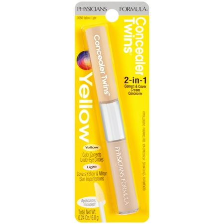 Concealer Twins Yellowith Light with Spf 10 2-1 Correct & Cover Cream Concealer .24 oz