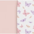 thumbnail image 4 of Sweet Jojo Designs Butterfly Blush Pink and Purple Girl Baby Bassinet Fitted Sheets Set 2 Piece, 4 of 5