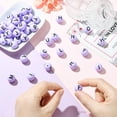 thumbnail image 4 of DanLingJewelry 52Pcs 10mm Round Purple Letter Silicone Beads A-Z Alphabet Focal Beads for Keychain Pens Necklace Bracelet Lanyard Making, 4 of 6
