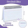 thumbnail image 2 of Topboutique Index Cards 4 Packs Record Cards Helical Bound Index Cards Note Cards with Ring Binder Ruled Flashcards Notecards for Taking to Do List/Office Use,3x5 inches,White-Total 200 Sheets, 2 of 7