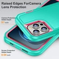 thumbnail image 4 of for iPhone 12 Pro Max Case Kickstand Durable 3-Layer Military Grade Protective Cover Hybrid Silicone Heavy Duty Rugged Shockproof Screen Lip Raised Protection for iPhone 12 Pro Max,
Mint+Rose, 4 of 8