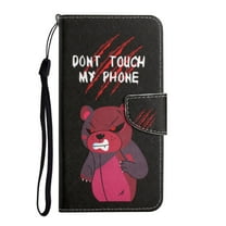 Allytech Samsung Galaxy A53 5G Case, PU Leather Colorful Pattern Flip Folio Stand Magnetic Closure Hand Wrist Cards Slots Wallet Case Cover for Samsung Galaxy A53 5G - Cute Bear