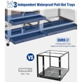 thumbnail image 5 of Aivituvin Large Rabbit Hutch Indoor, Bunny Cage Outdoor with Chew-Proof Ramp, 2-Story Guinea Pig Cages with 6 Wheels, 3 Pull-Out Trays, Waterproof Asphalt Roof, 62" L - Coffee, 5 of 10