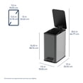 thumbnail image 5 of Nine Stars Bathroom Trash Can, 2.6 Gallon Stainless Steel, Step Garbage Bin with Soft Close Lid, Black, 5 of 10