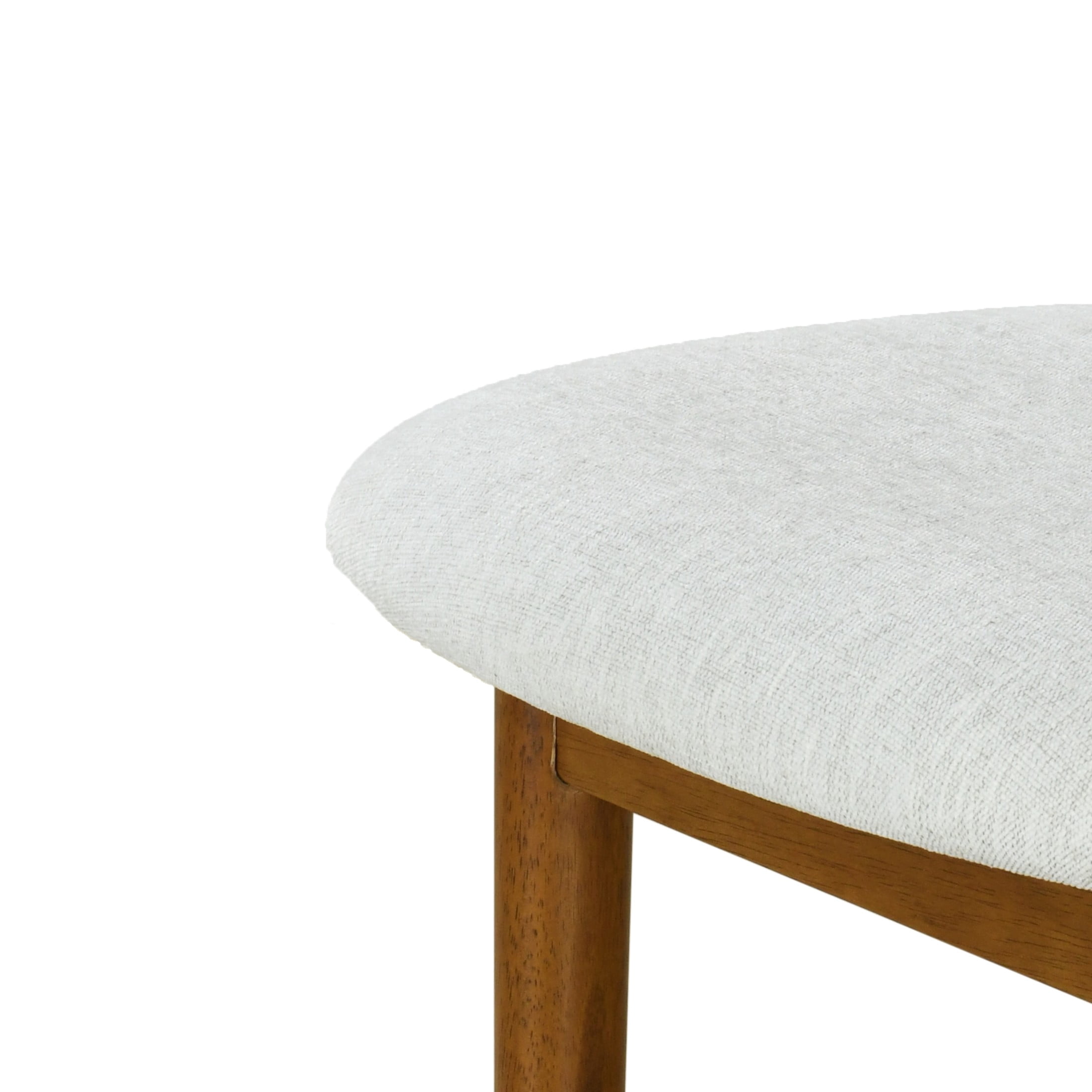 Christopher Knight Home Minimalist Upholstered Bar Stools, Solid Wood Frame, Cloud-Top Backrest, Ivory, Set of 4