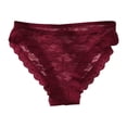 thumbnail image 2 of HUPOM Cotton Underwear For Women Womens Silk Underwear Medium waist Elastic Waist Solid Thong Wine L, 2 of 3