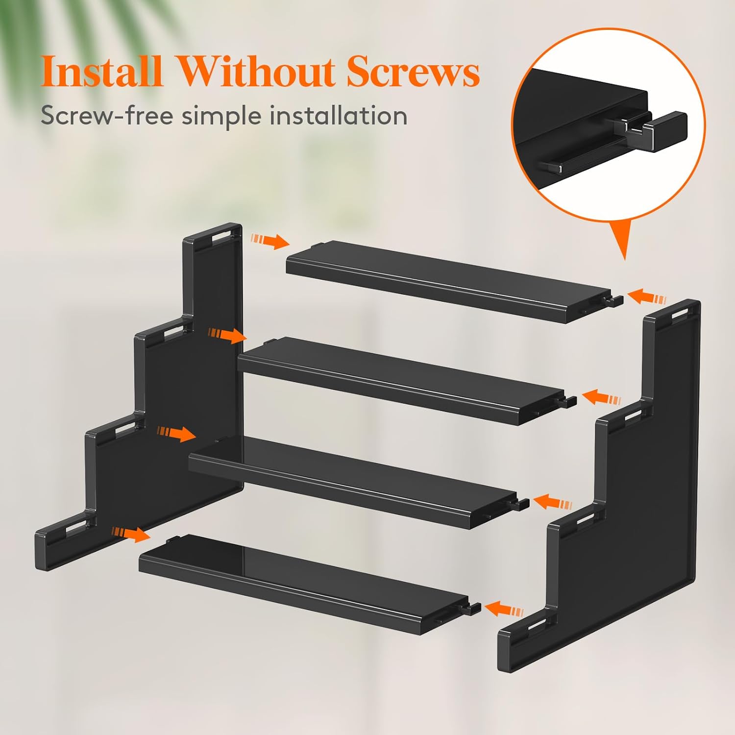 Lifewit Cologne Organizer, 4 Tier, Black photo 3