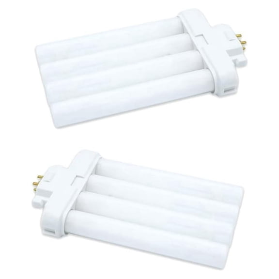 FML27/65K Quad Tube FML 27W 6500K Bulb T4 Plugin Light Bulb Sunlight Lamp Replacement Bulb - Daylight Color Temperature - GX10q-4 4 Pin Base - 10,000 Hours - 1330 Lumens - 2 Pack
