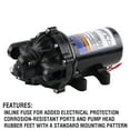 thumbnail image 3 of Everflo 12V On-Demand Diaphragm Sprayer Pump - 5.5GPM, 60 PSI, Quick Attach Ports CA3, 3 of 3